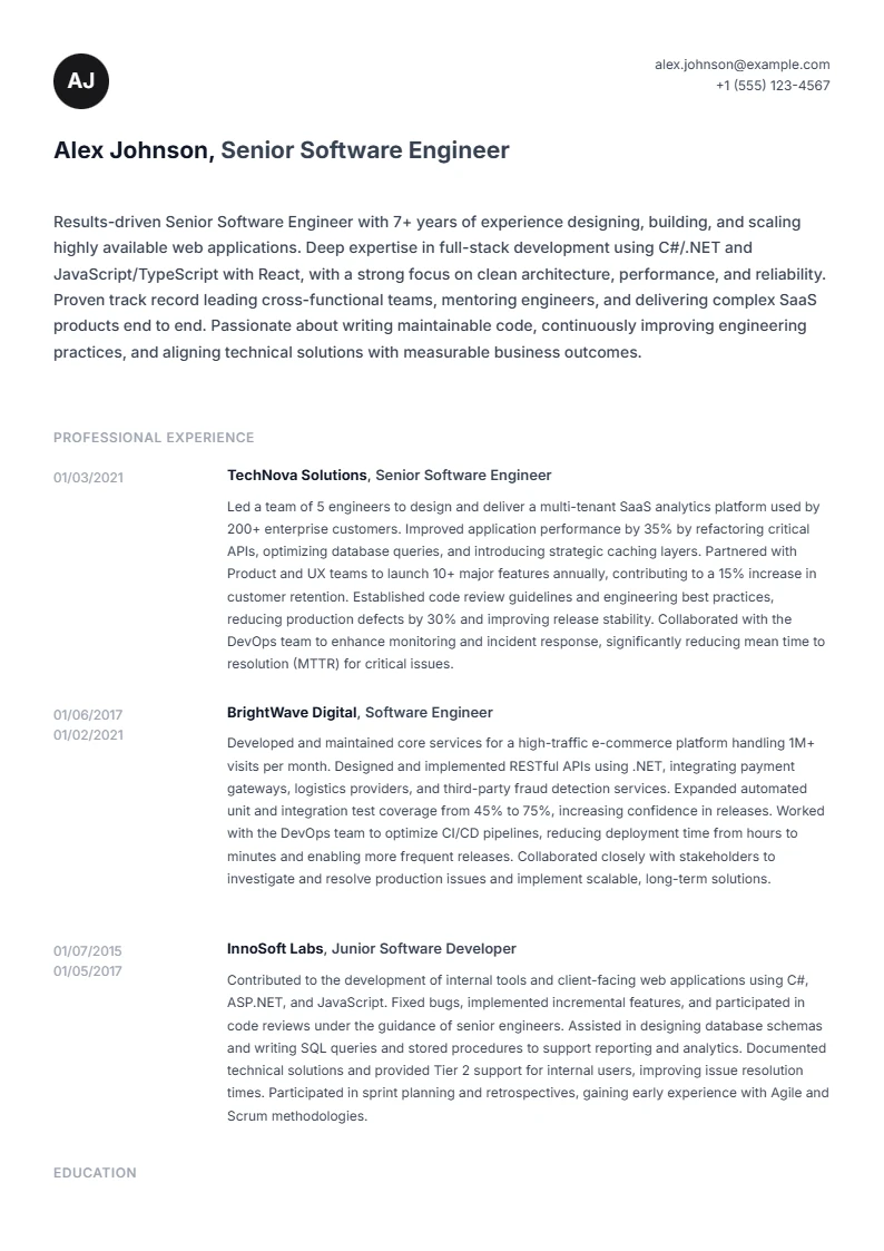 English Resume
